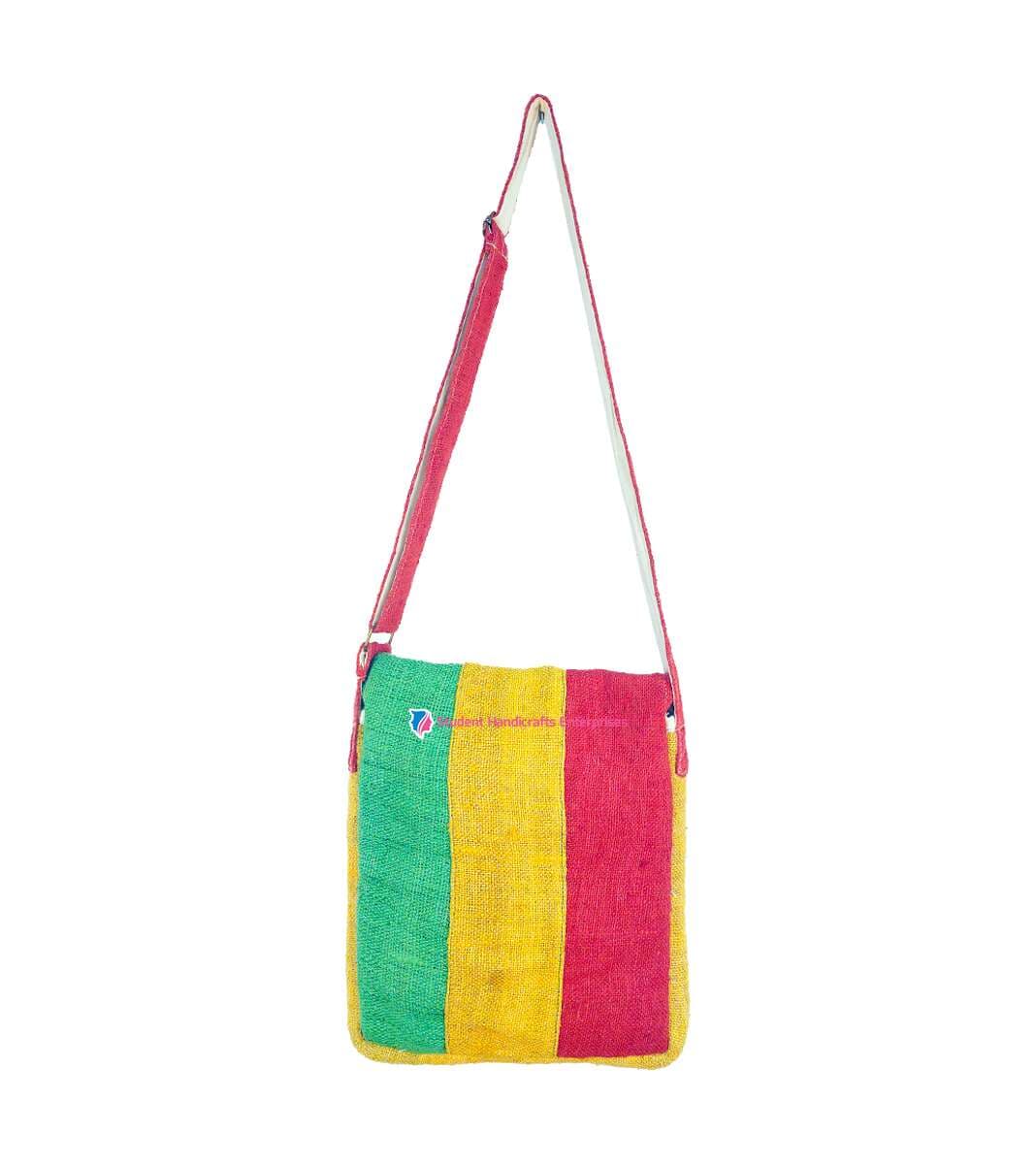 Hemp Leaf Printed Yellow Bag - 2