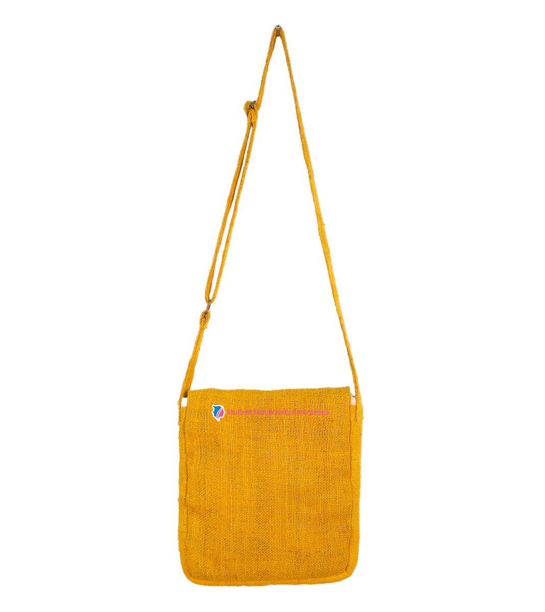Yellow Hemp Shoulder Bag - 2