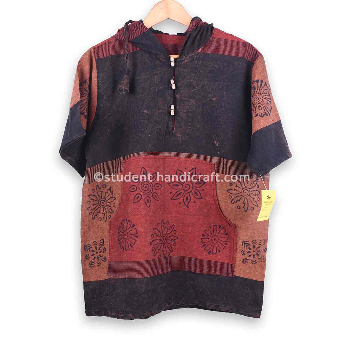 Cotton Pate Block Print Hoodies