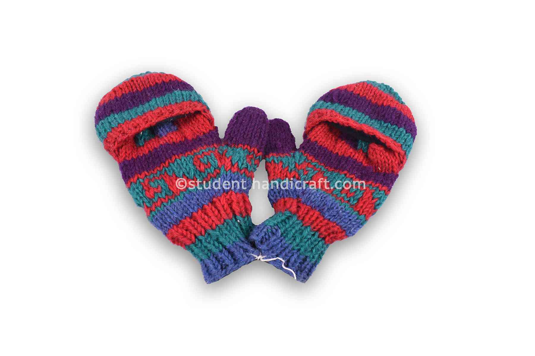 Multicolor Handmade Woolen Gloves