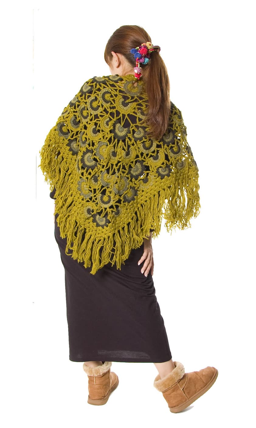 Woolen Crochet Pancho - 2