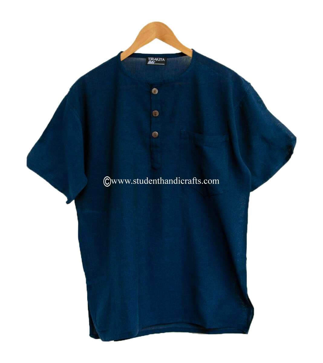 Dark Blue Cotton Kurtha