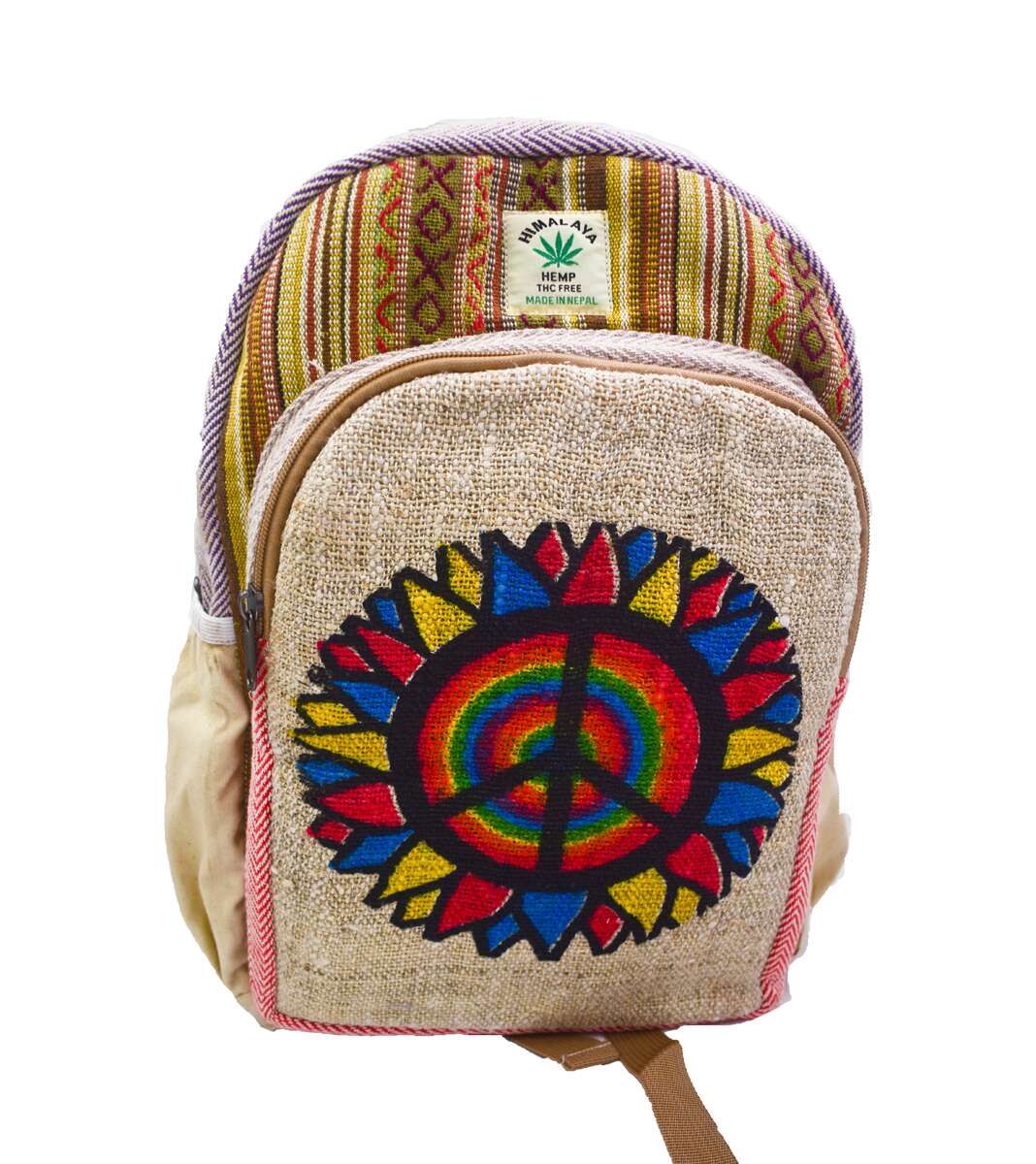 Mandala Printed Hemp Backpack
